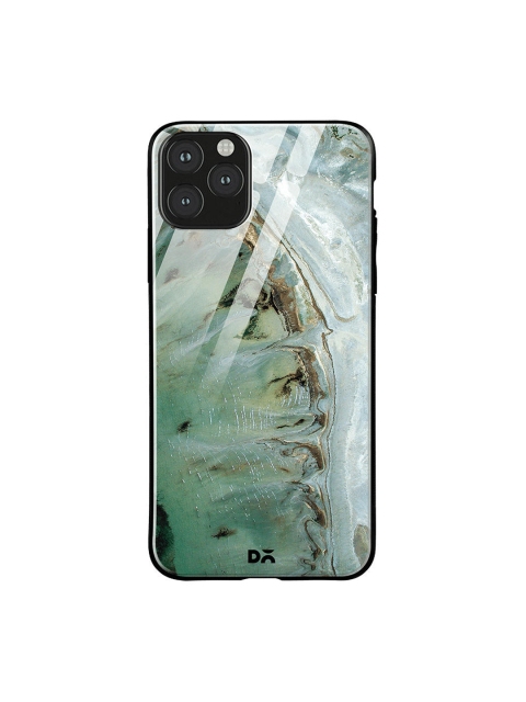 

DailyObjects Sea Green & Brown Beach Marble iPhone 11 Pro Glass Case