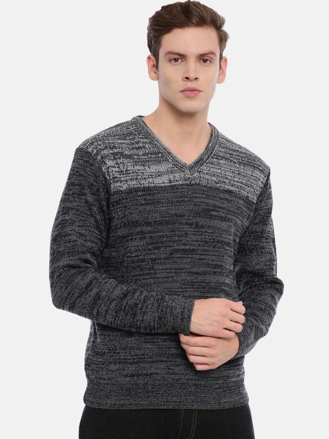 

Proline Men Grey Melange Colourblocked Pullover Sweater