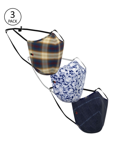 

Peter England Men Assorted Pack of 3 3 Ply Fabric Masks