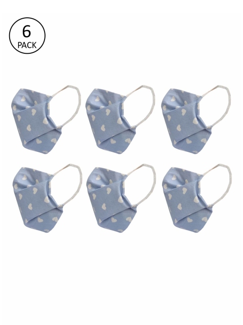 

nestroots Blue Unisex 6 Pcs 2 Ply Protective Outdoor Cloth Mask