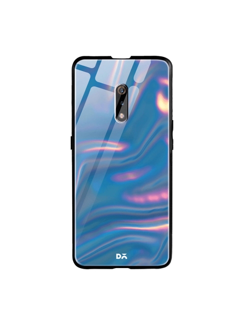 

DailyObjects Blue & Pink Holo Satin Oppo Realme X Glass Mobile Case, Teal