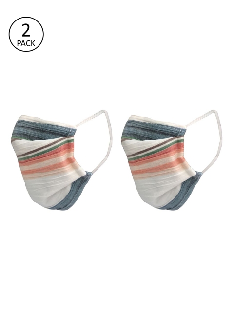 

nestroots White Unisex 2 Pcs 2 Ply Protective Outdoor Cloth Mask