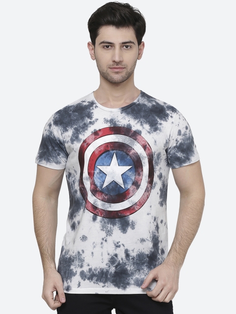 

Free Authority Captain America featured Multi Tshirt for Men, White
