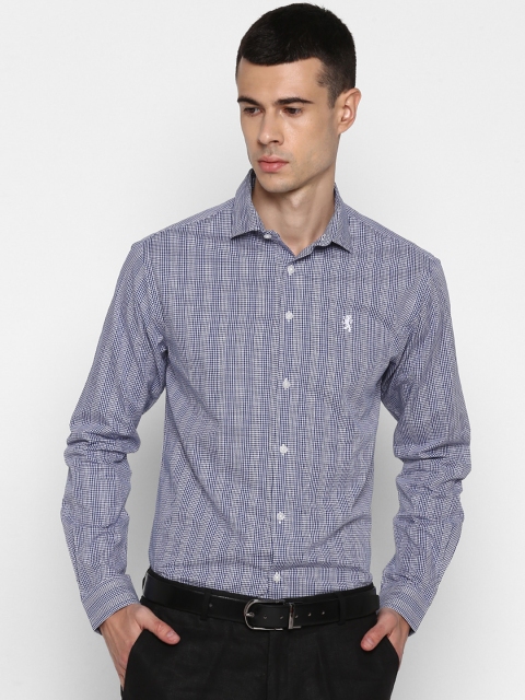 

Red Tape Men Navy Blue Regular Fit Checked Formal Shirt
