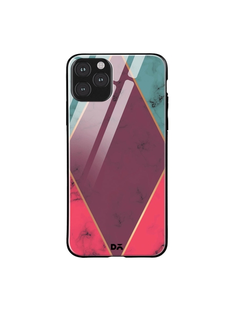 

DailyObjects Sea Green & Purple Marble Design 32 iPhone 11 Pro Max Glass Mobile Case