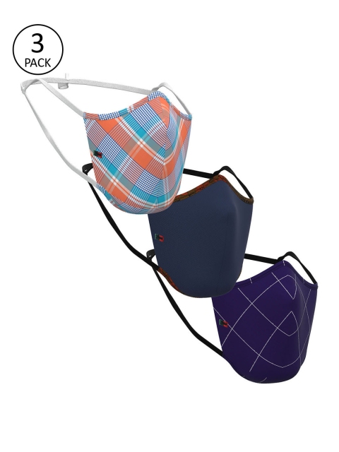 

Peter England Men Assorted 3 Pcs 3 Ply Reusable Protective Outdoor Fabric Masks