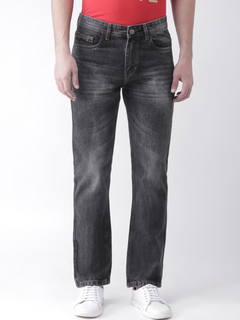 

FEVER Men Charcoal Grey Straight Fit Mid-Rise Clean Look Jeans