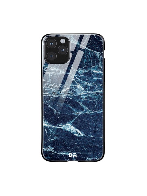 

DailyObjects Blue & Black Sea Marble iPhone 11 Pro Max Glass Mobile Cover