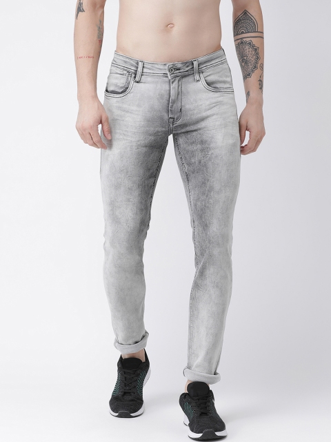 

Rex Straut Jeans Men Grey Slim Fit Mid-Rise Clean Look Stretchable Jeans