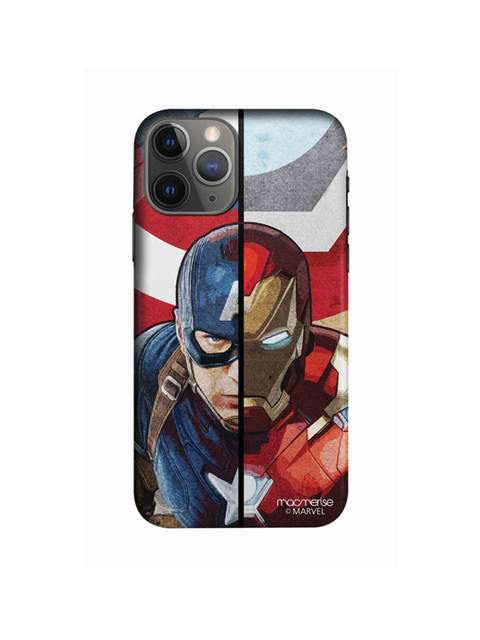 

macmerise Navy Blue & Red Man vs Machine Captain America iPhone 11 Pro Max Mobile Case