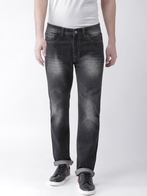 

FEVER Men Charcoal grey Straight Fit Mid-Rise Clean Look Jeans