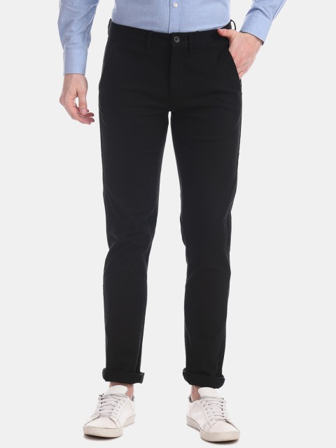 

Arrow Sport Men Black Slim Fit Solid Regular Trousers
