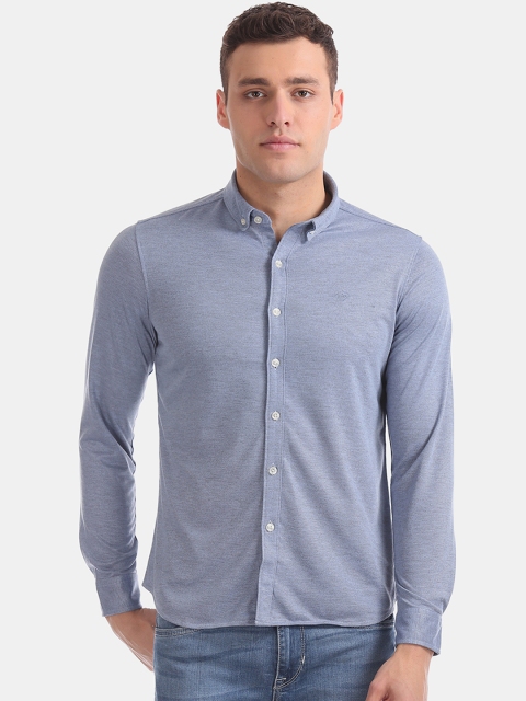 

Arrow Men Blue Regular Fit Solid Casual Shirt