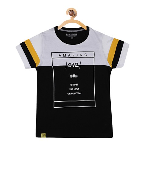 

Monte Carlo Boys White Printed Round Neck T-shirt