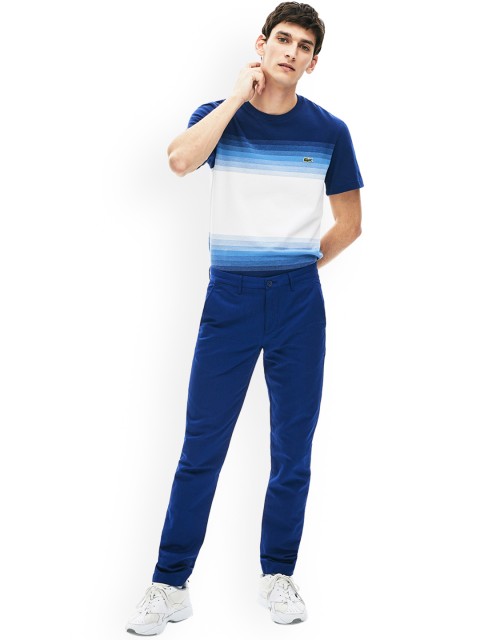 

Lacoste Men Blue Slim Fit Solid Regular Trousers