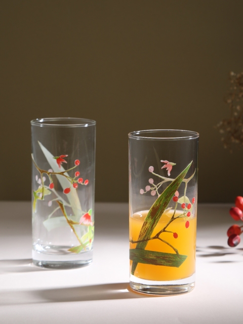

Luminarc Set Of 6 Transparent Printed Amst Beatitude Highball Tumblers
