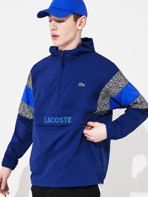 

Lacoste Men Blue Printed Water Resistant Sporty Jacket