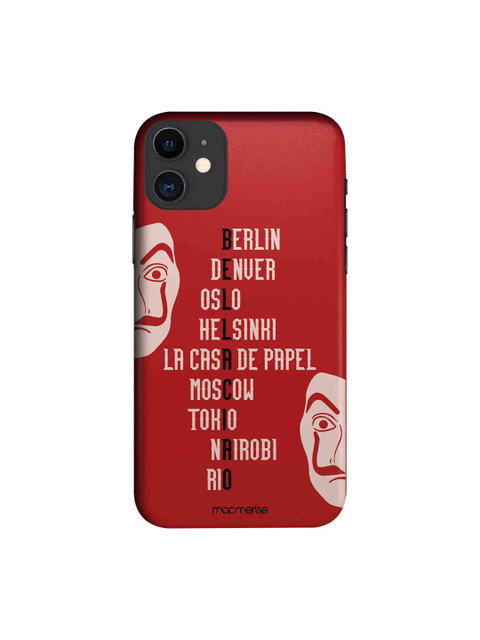 

macmerise Red & White The Heist Squad iPhone 11 Mobile Case