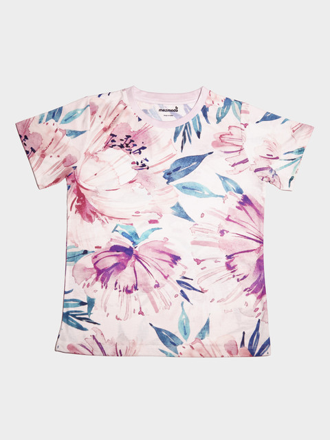 

mezmoda Boys Multicoloured Floral Printed Round Neck T-shirt, Multi