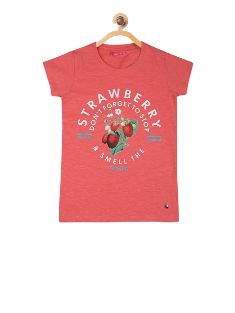 

Monte Carlo Girls Pink Printed Round Neck T-shirt