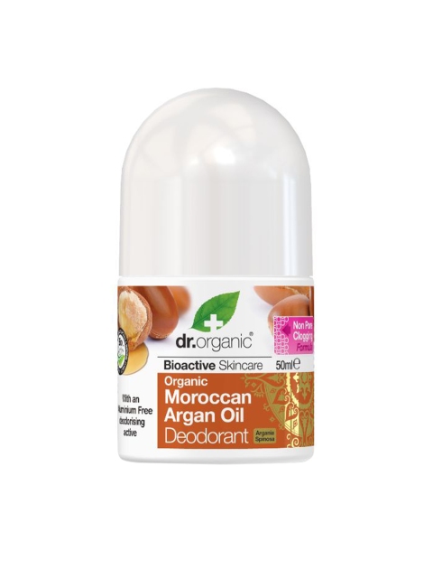 

dr.organic Moroccan Argan Oil Roll On Deodorant 50 ml, White