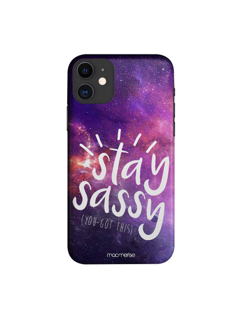 

macmerise Purple & White Stay Sassy iPhone 11 Mobile Case