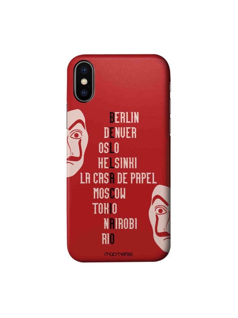 

macmerise Red & White The Heist Squad iPhone Xs Mobile Case