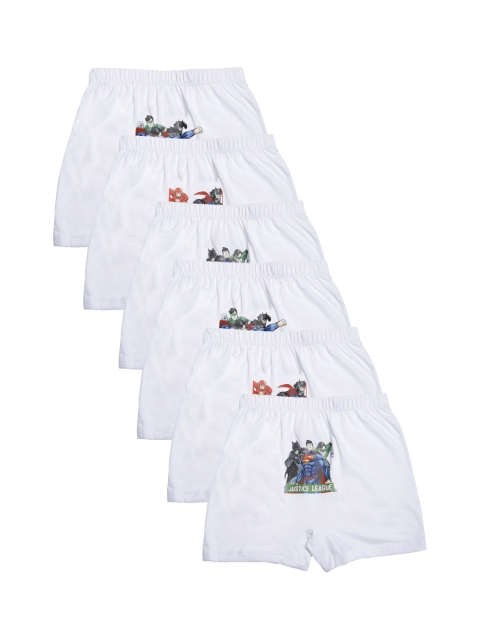 

Red Rose Boys Pack Of 6 Assorted Trunks JRNO41WH-WHITE-20