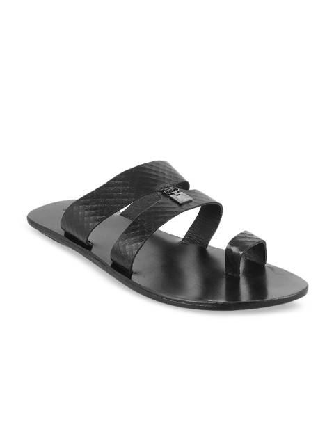 

Mochi Men Black Leather Comfort Sandals
