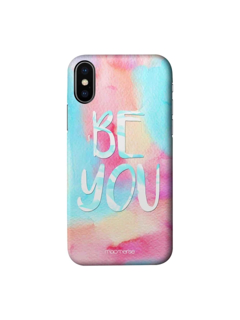 

macmerise Blue & Pink Be You iPhone X Case, Turquoise blue