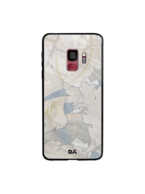 

DailyObjects Beige & Grey Marble Leaves Samsung Galaxy S9 Glass Case