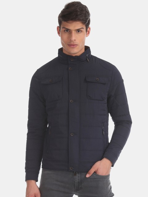 

Arrow Sport Men Navy Blue Solid Padded Jacket