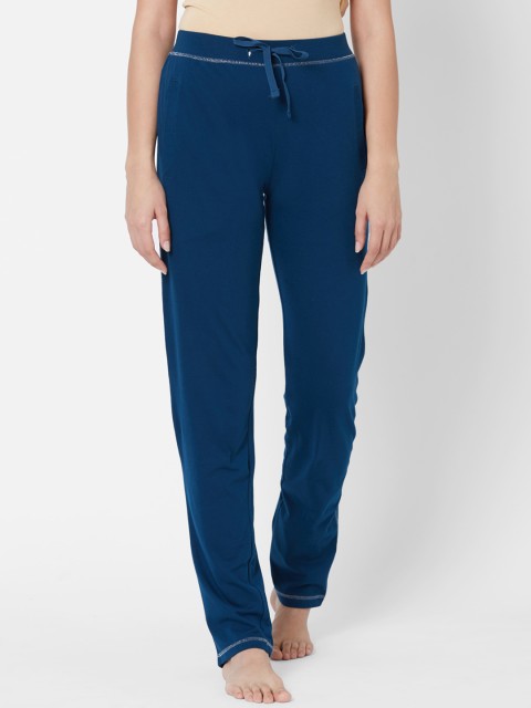 

Sweet Dreams Women Navy Blue Solid Lounge Pants