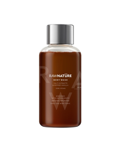 

RAW NATURE Malt Extracts Pepper Vanilla Body Wash 50 ml, Maroon