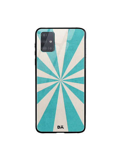

DailyObjects Green & Beige Aqua Starburst Samsung Galaxy A51 Glass Mobile Cover