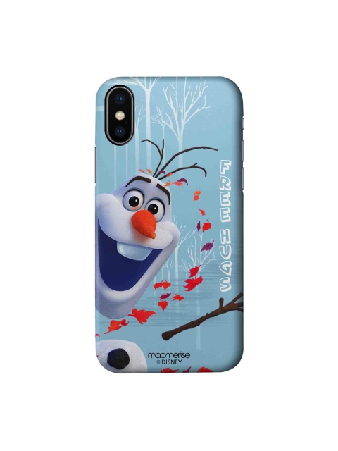 

macmerise Turquoise Blue & White Free Hugs iPhone XS Case Cover