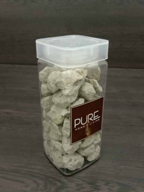 

Pure Home and Living Set of 2 Grey & Transparent Rock Pearlised Pet Bottle
