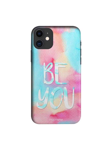 

macmerise Turquoise Blue & Pink Be You iPhone 11 Mobile Case