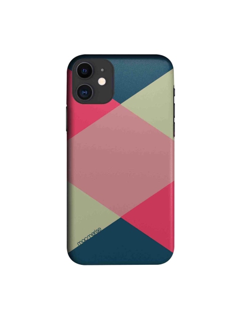 

macmerise Pink & Teal Blue Criss Cross iPhone 11 Case