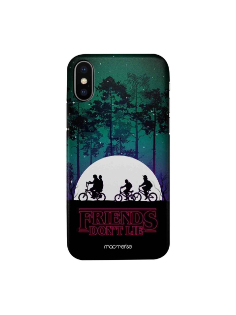 

macmerise Green & Black The Gang Of Hawkins iPhone Xs Mobile Case