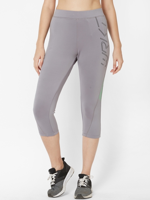 

Sweet Dreams Women Grey & Black Solid 3/4th Tights