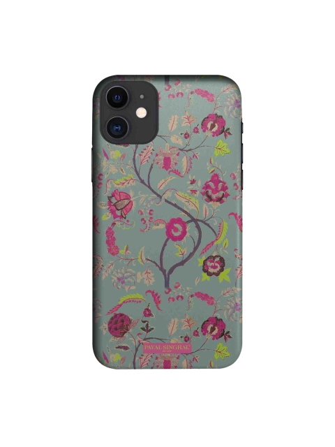 

macmerise Grey & Pink Chintz Print iPhone 11 Case