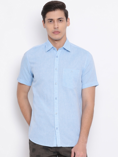 

Crimsoune Club Men Blue Slim Fit Solid Casual Shirt