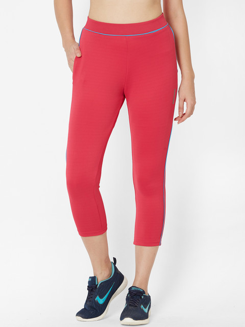 

Sweet Dreams Women Red Solid 3/4th Tights