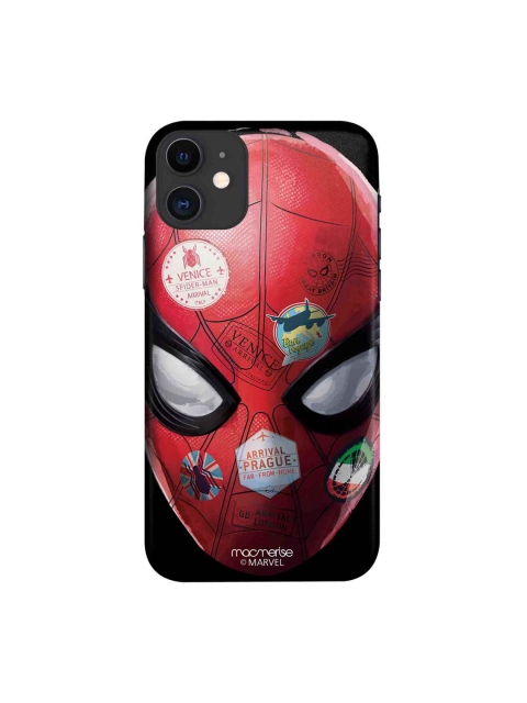 

macmerise Red & Black Spidey Travel Stamps iPhone 11 Mobile Case