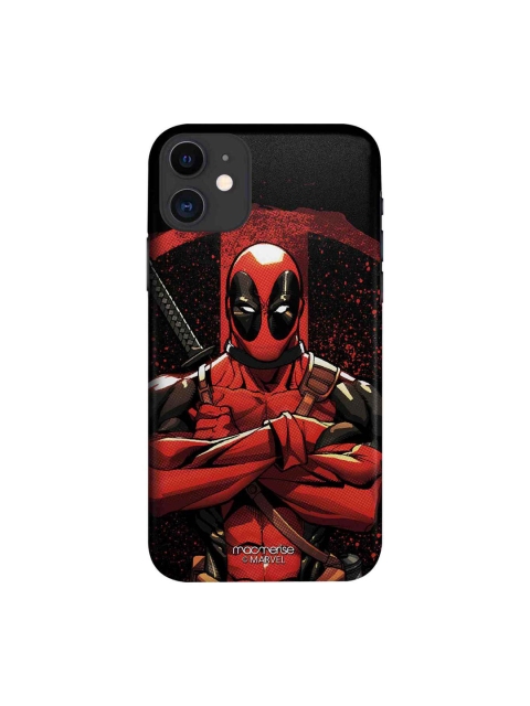 

macmerise Black & Red Deadpool Stance iPhone 11 Case Cover