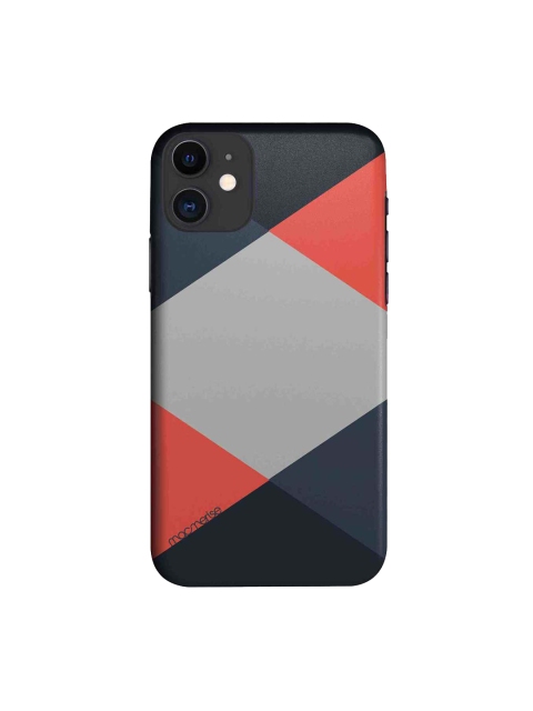 

macmerise Black & Coral-Coloured Criss Cross iPhone 11 Case