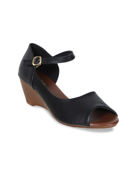 

Flat n Heels Women Black Solid Peep Toes