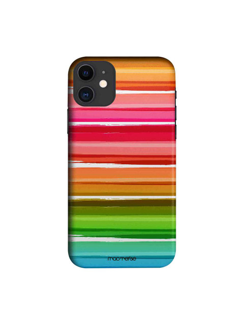 

macmerise Multicolored Colourful Brush Strokes iPhone 11 Case, Red