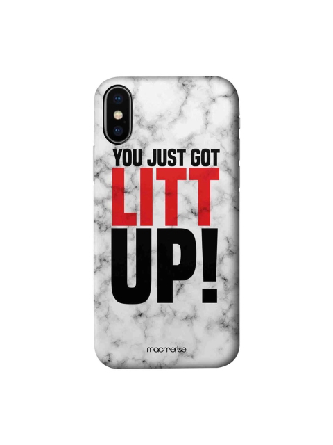 

macmerise Red & Grey Litt Up iPhone Xs Mobile Case